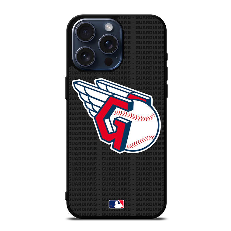 CLEVELAND GUARDIANS BASEBALL BLACK iPhone 15 Pro Max Case Cover