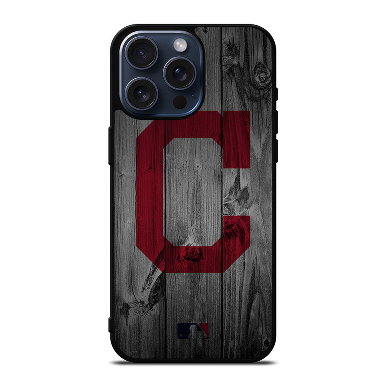 CLEVELAND GUARDIANS BASEBALL MLB WOOD LOGO iPhone 15 Pro Max Case Cover