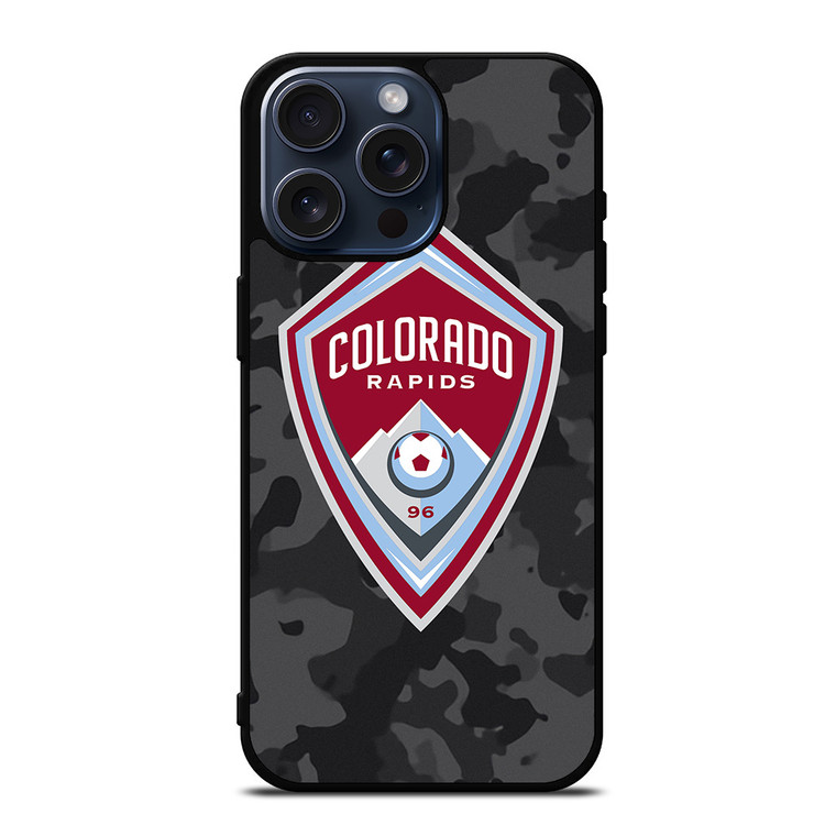 COLORADO RAPIDS MLS BLACK CAMO iPhone 15 Pro Max Case Cover