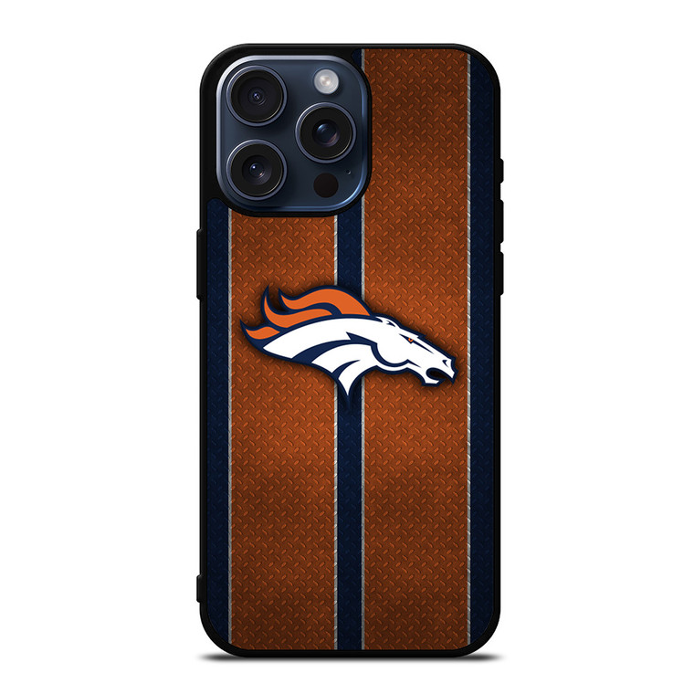 DENVER BRONCOS NFL METAL STRIPE iPhone 15 Pro Max Case Cover