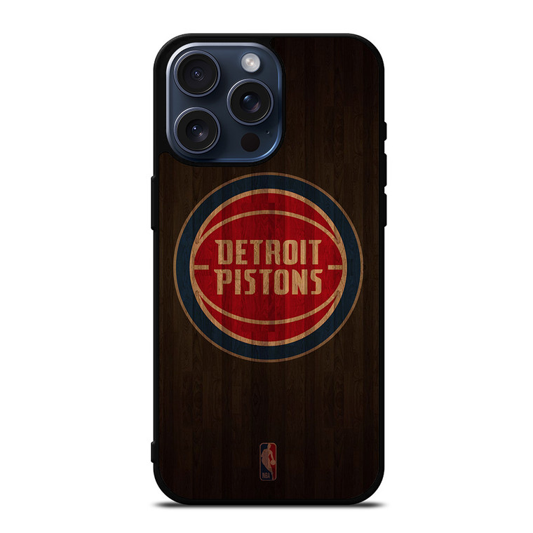 DETROIT PISTONS BASKETBALL COURT NBA iPhone 15 Pro Max Case Cover