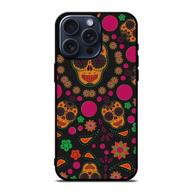 DIA DE LOS MUERTOS PATTERN iPhone 15 Pro Max Case Cover
