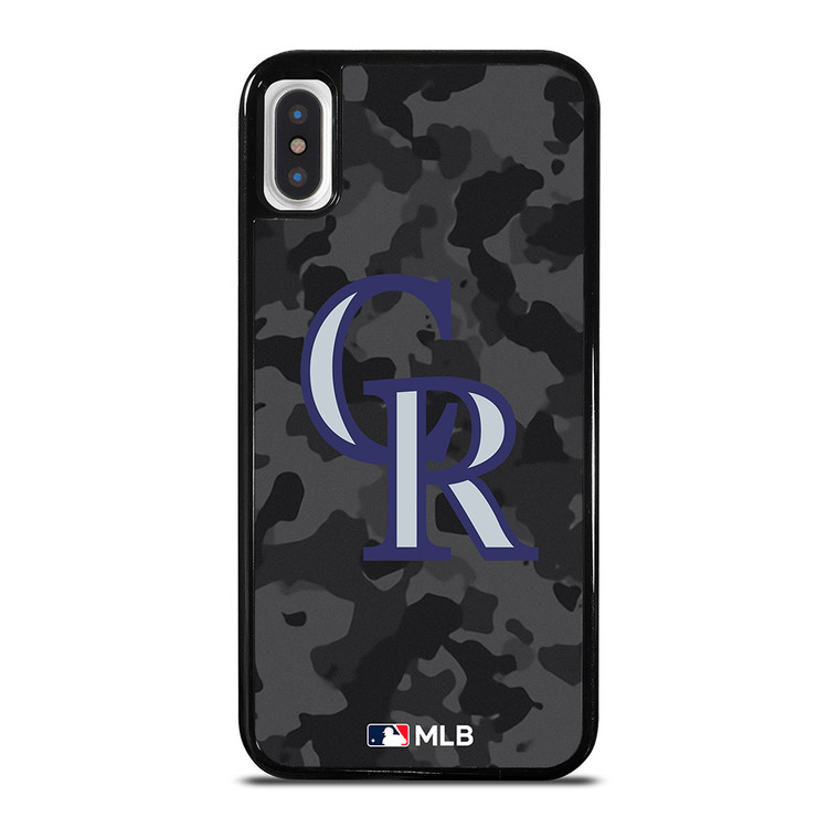COLORADO ROCKIES BASEBALL BLACK CAMO iPhone X / XS Case Cover