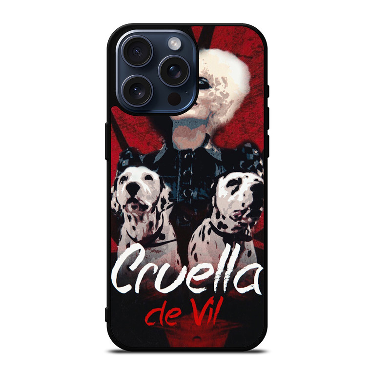 DISNEY CRUELLA DE VIL DALMATIAN iPhone 15 Pro Max Case Cover