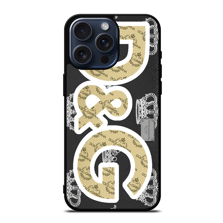 DOLCE AND GABBANA EMBOSS iPhone 15 Pro Max Case Cover
