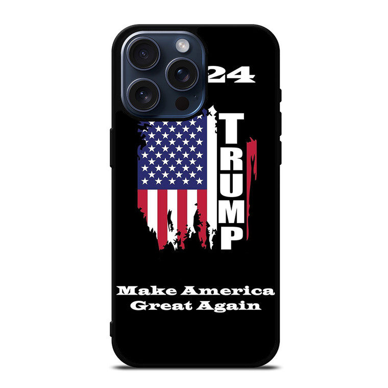 DONALD TRUMP MAKE AMERICA GREAT AGAIN 2024 2 iPhone 15 Pro Max Case Cover