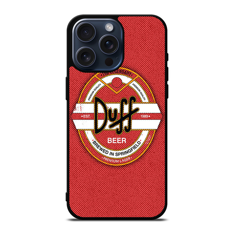 DUFF BEER THE SIMPSONS LOGO 2 iPhone 15 Pro Max Case Cover