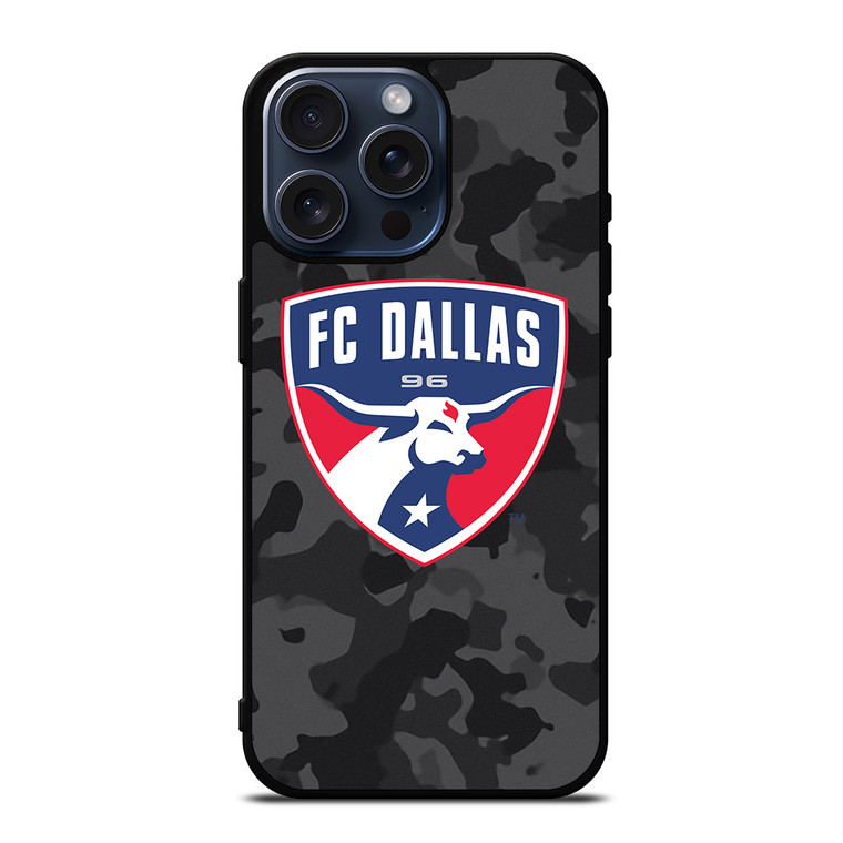 FC DALLAS MLS BLACK CAMO iPhone 15 Pro Max Case Cover