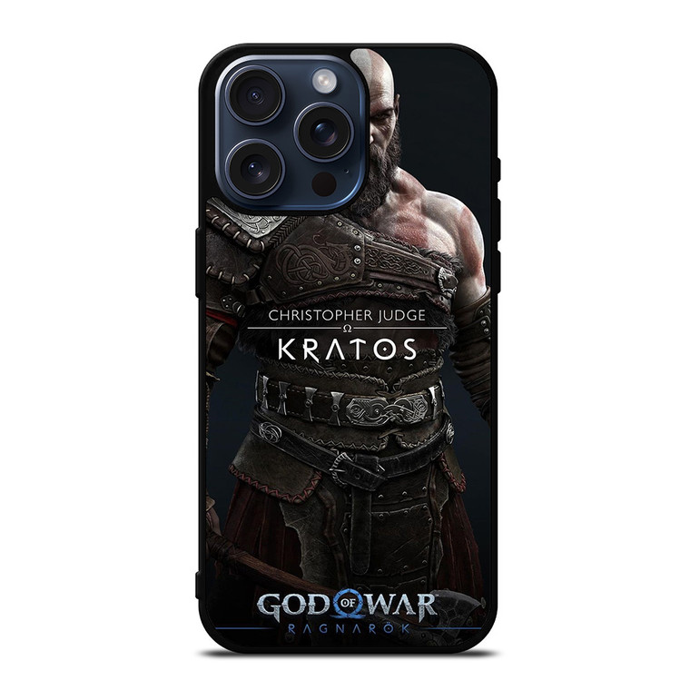 GOD OF WAR RAGNAROK KRATOS CHRISTOPHER JUDGE iPhone 15 Pro Max Case Cover