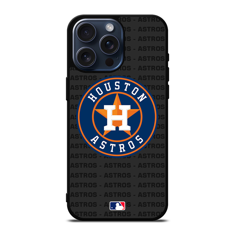 HOUSTON ASTROS BASEBALL BLACK iPhone 15 Pro Max Case Cover
