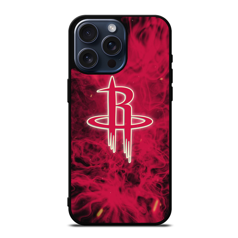 HOUSTON ROCKET BASKETBALL NBA FIRE iPhone 15 Pro Max Case Cover