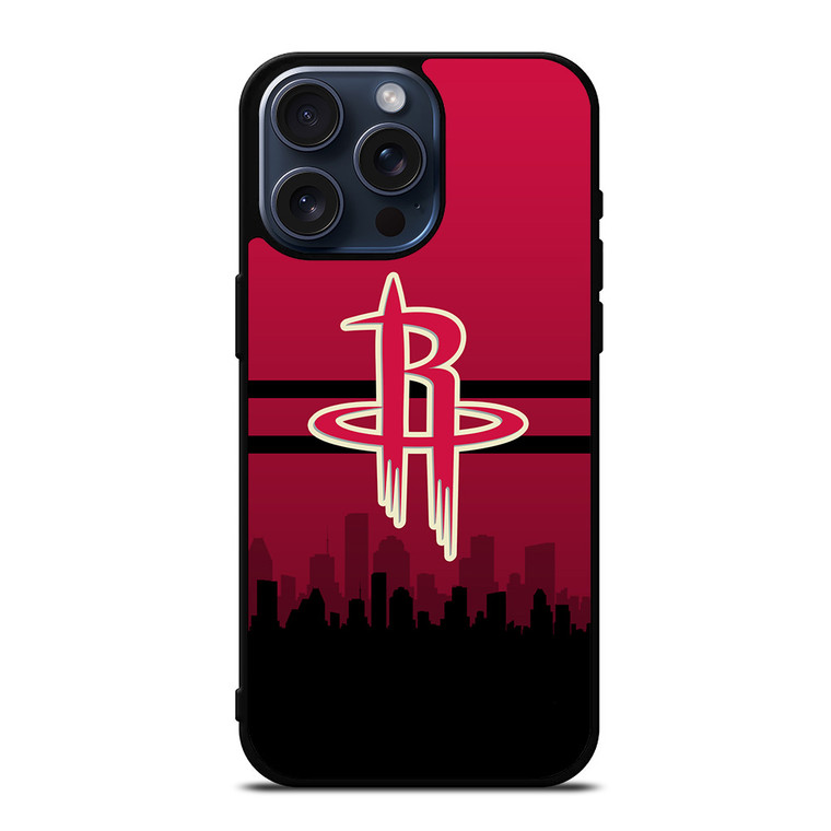 HOUSTON ROCKETS NBA SKYLINE iPhone 15 Pro Max Case Cover