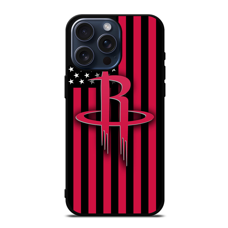 HOUSTON ROCKETS NBA USA FLAG iPhone 15 Pro Max Case Cover