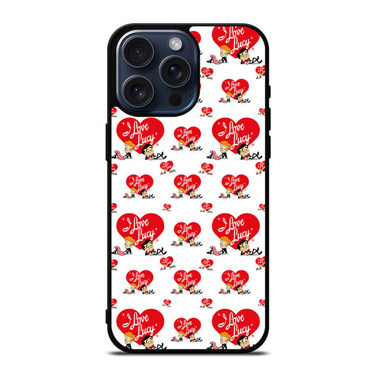 I LOVE LUCY CARTOON PATTERN iPhone 15 Pro Max Case Cover