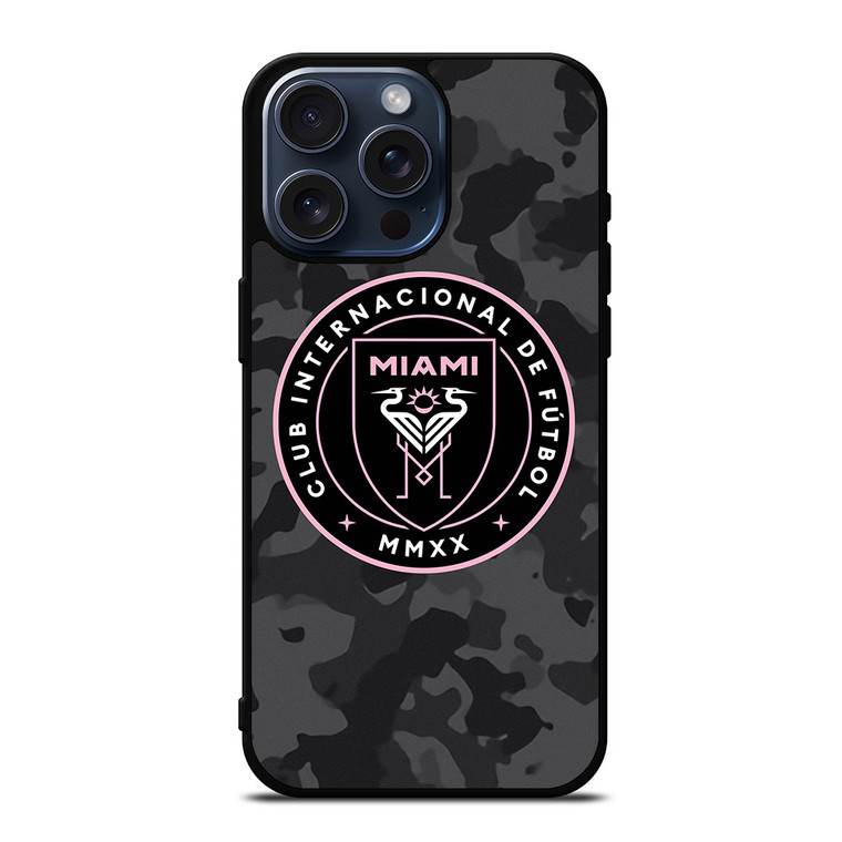 INTER MIAMI CF MLS BLACK CAMO iPhone 15 Pro Max Case Cover