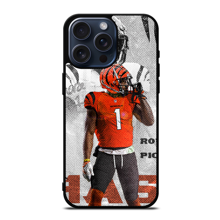 JAMARR CHASE CINCINNATI BENGALS NFL FOOTBALL iPhone 15 Pro Max Case Cover
