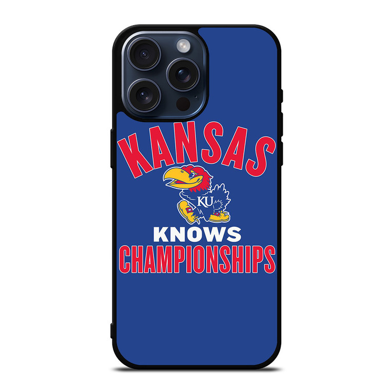 KANSAS JAYHAWKS BASKETBALL CHAMPIONS iPhone 15 Pro Max Case Cover