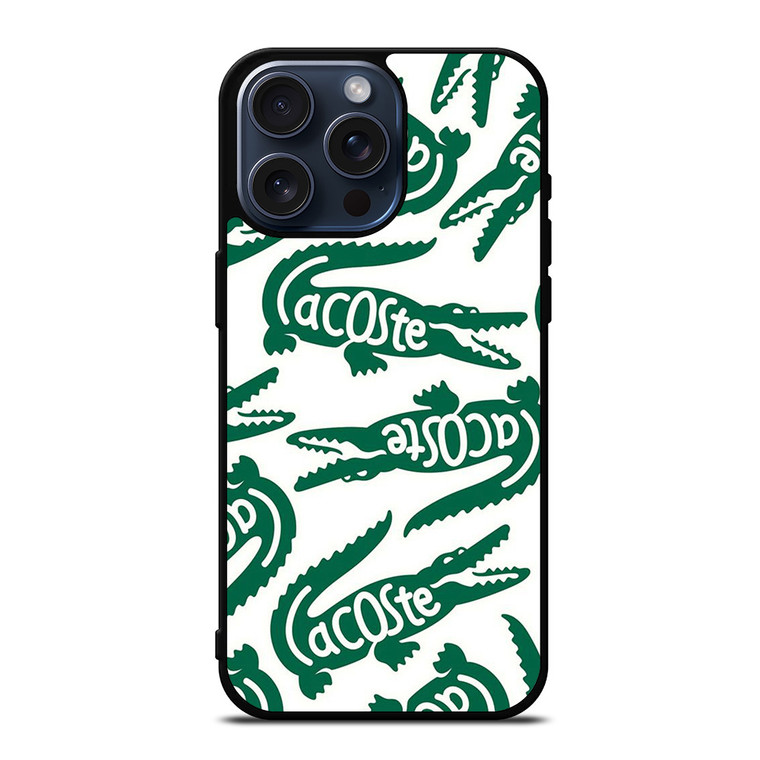 LACOSTE PATTERN iPhone 15 Pro Max Case Cover