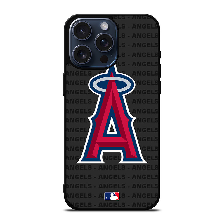 LOS ANGELES ANGELS BASEBALL BLACK iPhone 15 Pro Max Case Cover
