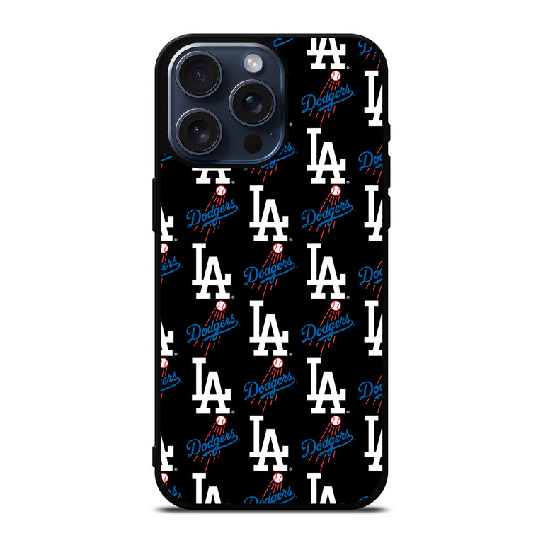 LOS ANGELES DODGERS BASEBALL PATTERN iPhone 15 Pro Max Case Cover