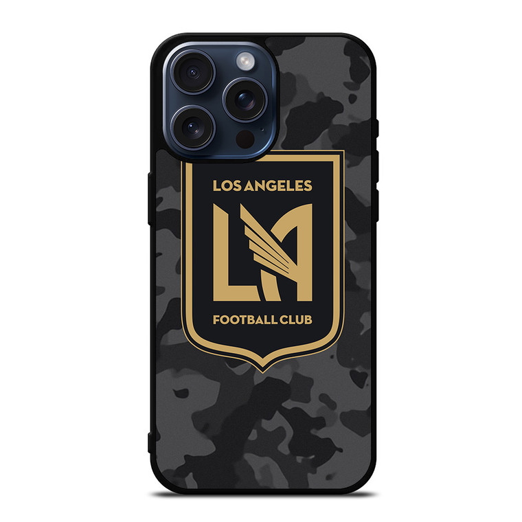 LOS ANGELES FC MLS BLACK CAMO iPhone 15 Pro Max Case Cover LOS ANGELES FC MLS BLACK CAMO iPhone 15 Pro Max Case Cover