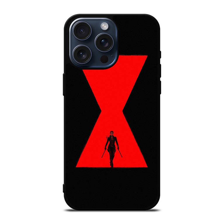 MARVEL BLACK WIDOW SYMBOL iPhone 15 Pro Max Case Cover