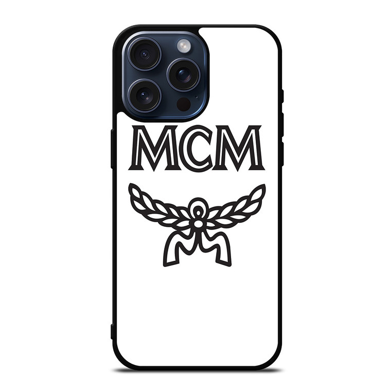 MCM WORLDWIDE WHITE iPhone 15 Pro Max Case Cover