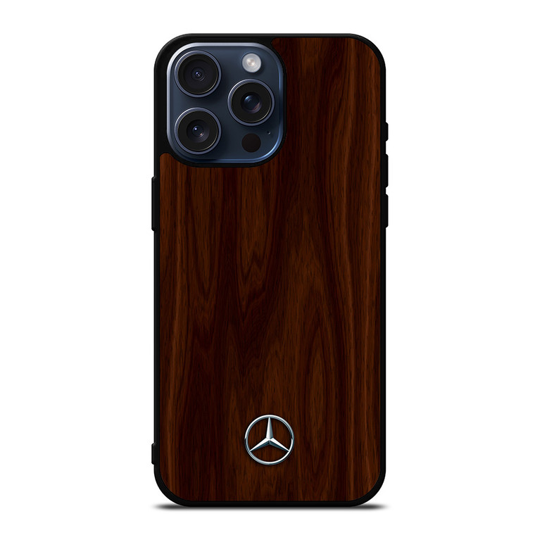 MERCEDES BENZ WOOD BROWN iPhone 15 Pro Max Case Cover