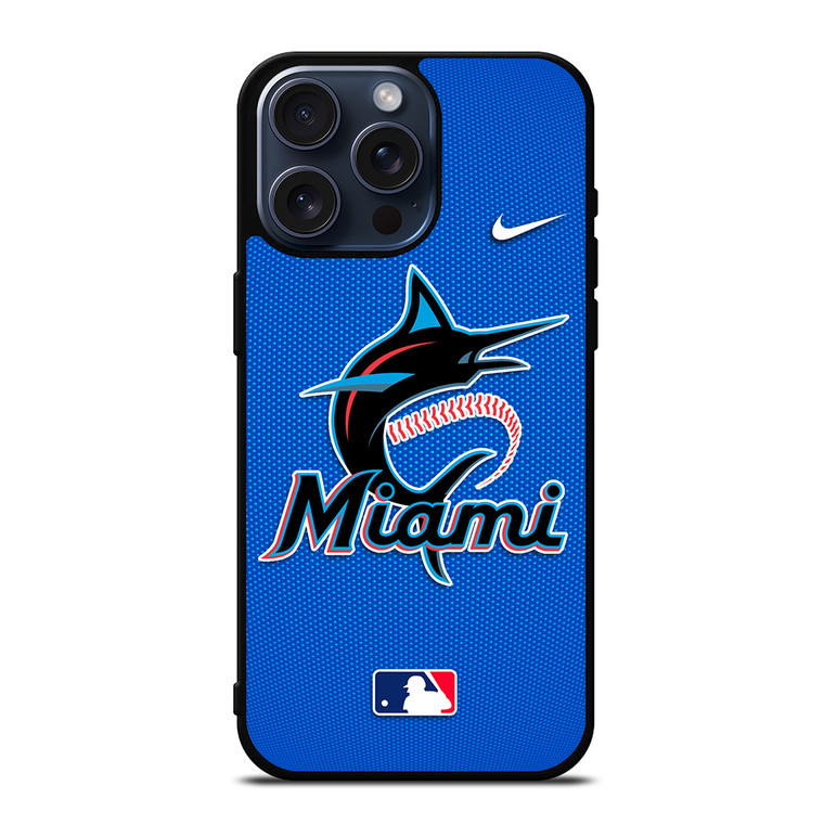 MIAMI MARLINS MLB BASEBALL NIKE iPhone 15 Pro Max Case Cover