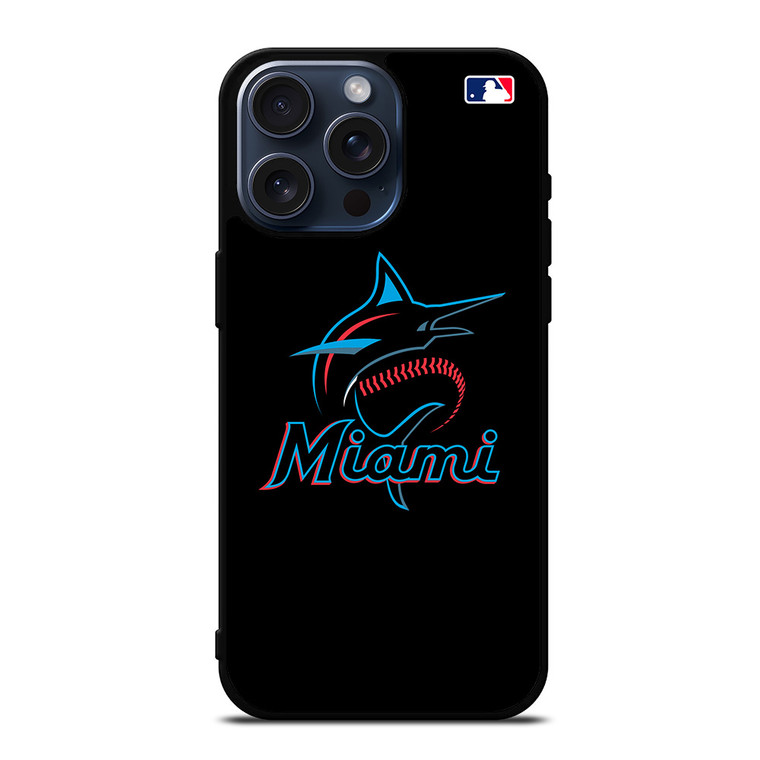 MIAMI MARLINS MLB LOGO iPhone 15 Pro Max Case Cover