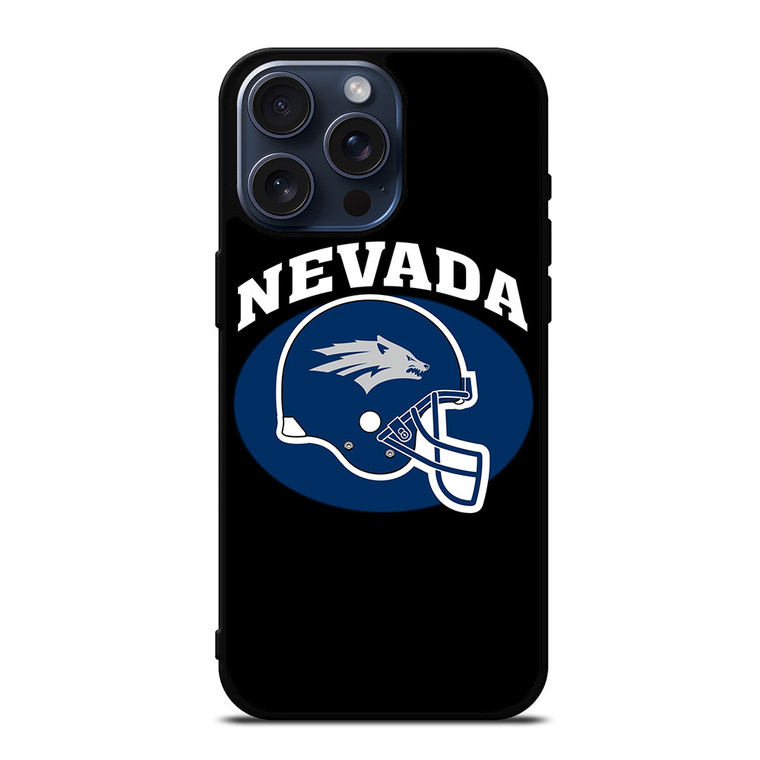 NEVADA WOLF PACK FOOTBALL HELMET iPhone 15 Pro Max Case Cover