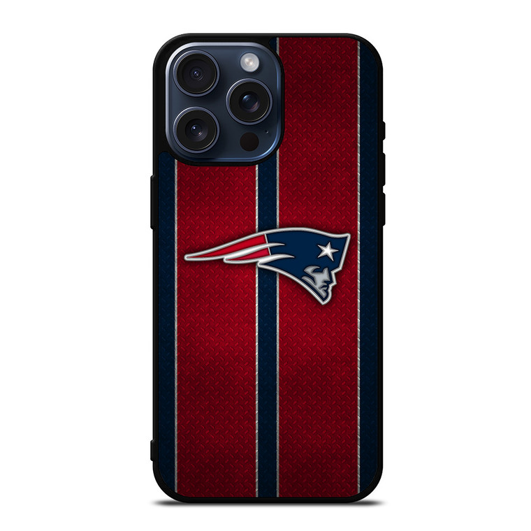 NEW ENGLAND PATRIOTS NFL METAL STRIPE iPhone 15 Pro Max Case Cover