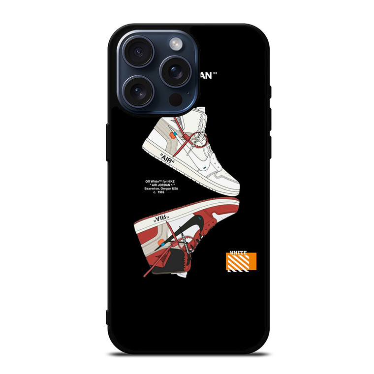 NIKE AIR JORDAN JUMPMAN OFF WHITE iPhone 15 Pro Max Case Cover