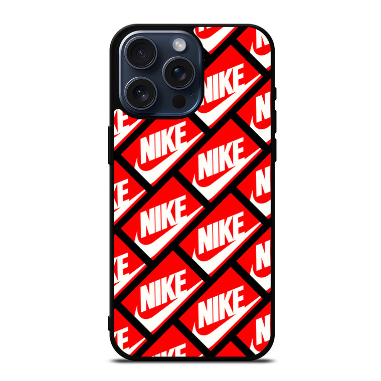 NIKE BOX PATTERN iPhone 15 Pro Max Case Cover