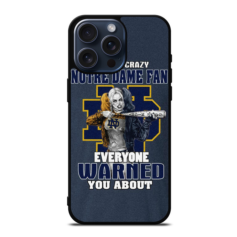 NOTRE DAME FIGHTING HARLEY QUINN iPhone 15 Pro Max Case Cover NOTRE DAME FIGHTING HARLEY QUINN iPhone 15 Pro Max Case Cover