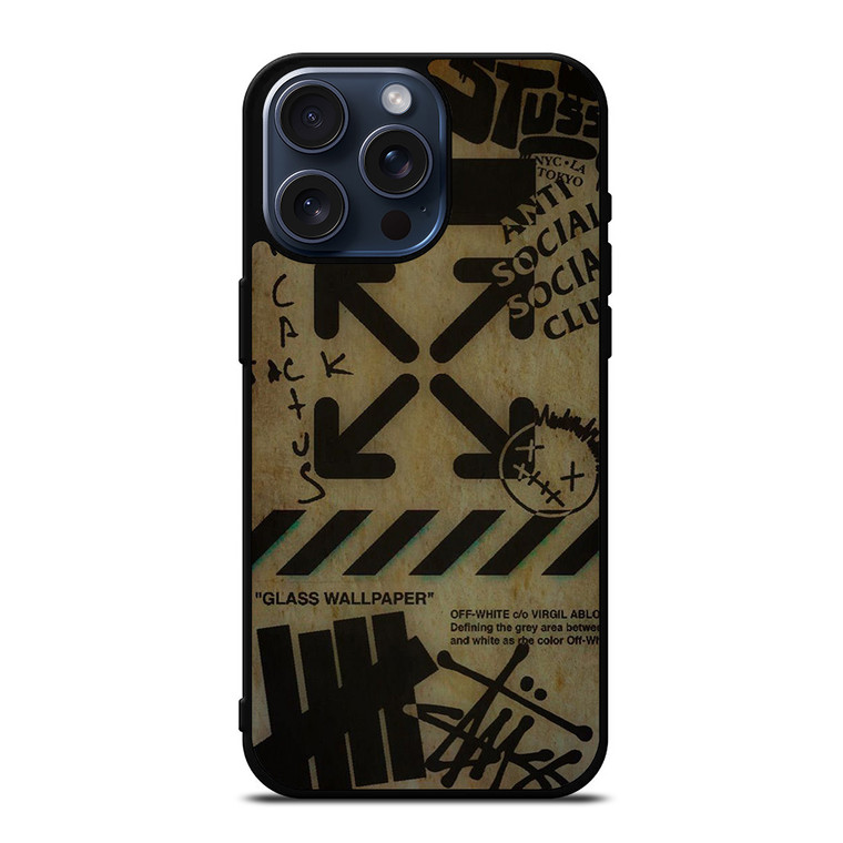 OFF WHITE STUSSY UNDEFEATED CACTUS JACK iPhone 15 Pro Max Case Cover