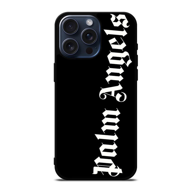 PALM ANGELS BLACK LOGO iPhone 15 Pro Max Case Cover