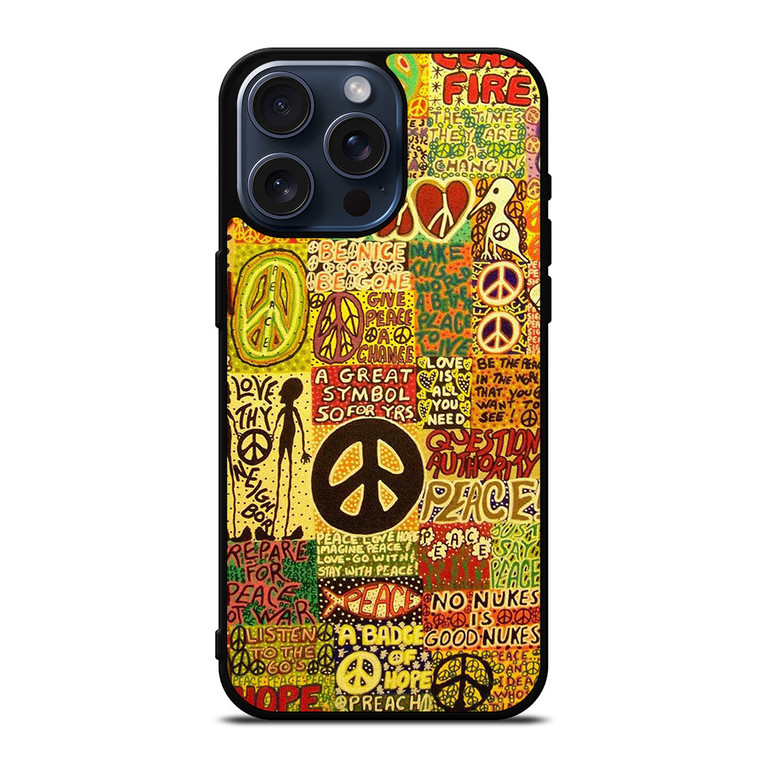 PEACE TAPESTRY PATTERN iPhone 15 Pro Max Case Cover