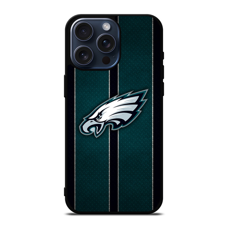 PHILADELPHIA EAGLES NFL METAL STRIPE iPhone 15 Pro Max Case Cover