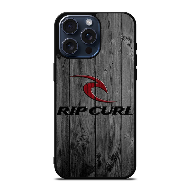 RIP CURL SURFING WOODEN LOGO iPhone 15 Pro Max Case Cover