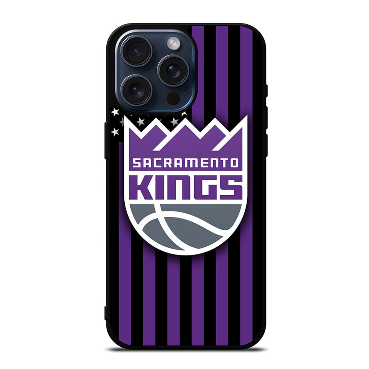 SACRAMENTO KINGS NBA USA FLAG iPhone 15 Pro Max Case Cover