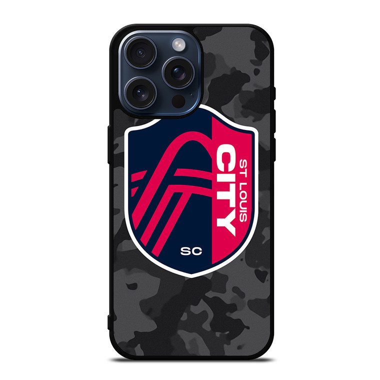 SAINT LOUIS CITY MLS BLACK CAMO iPhone 15 Pro Max Case Cover