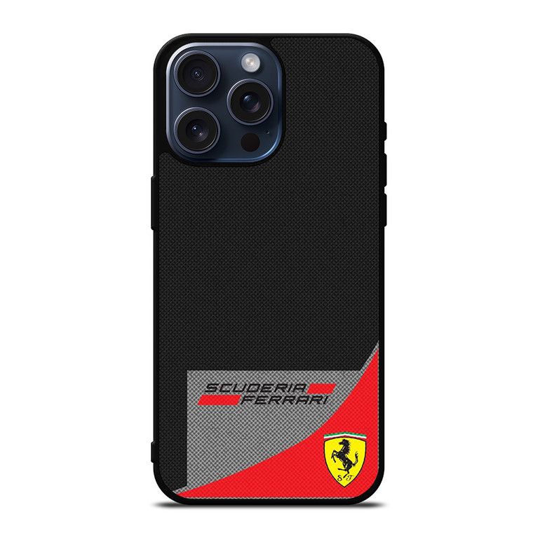 SCUDERIA FERRARI CARBON iPhone 15 Pro Max Case Cover