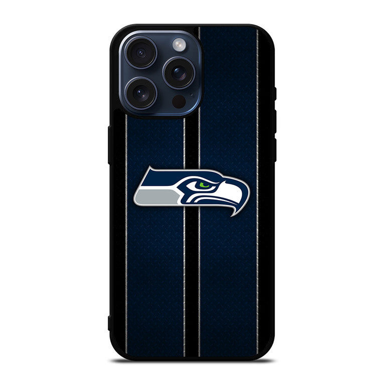 SEATTLE SEAHAWKS NFL METAL STRIPE iPhone 15 Pro Max Case Cover