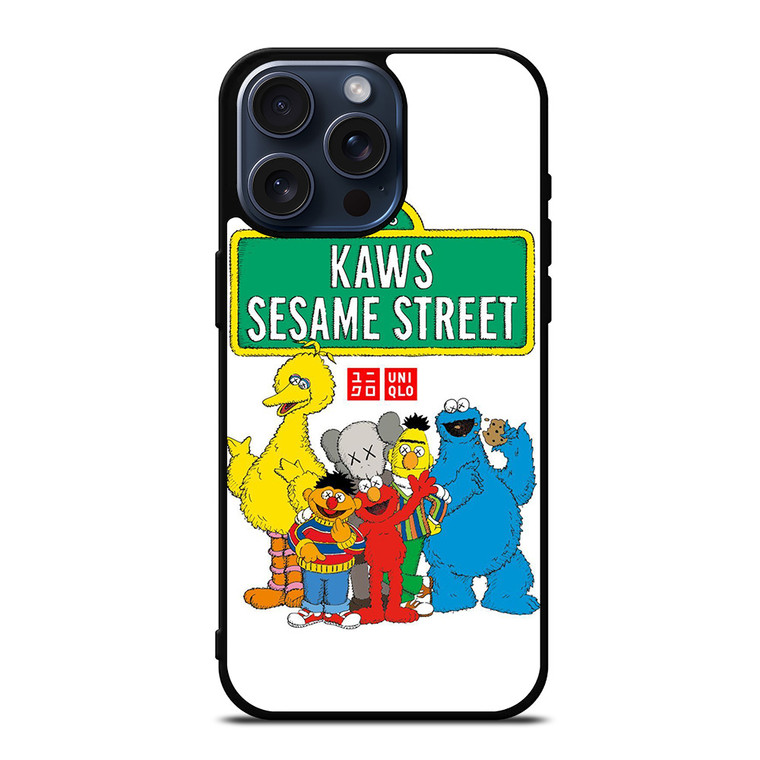 SESAME STREET MUPPETS X KAWS UNIQLO iPhone 15 Pro Max Case Cover