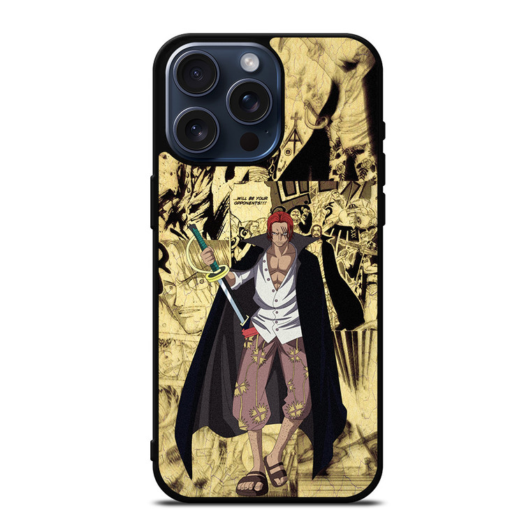 SHANKS ONE PIECE MANGA iPhone 15 Pro Max Case Cover