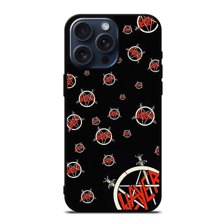 SLAYER ROCK BAND PATTERN iPhone 15 Pro Max Case Cover