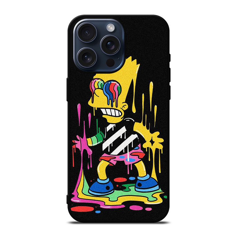 THE SIMPSONS TRIPPY ART iPhone 15 Pro Max Case Cover