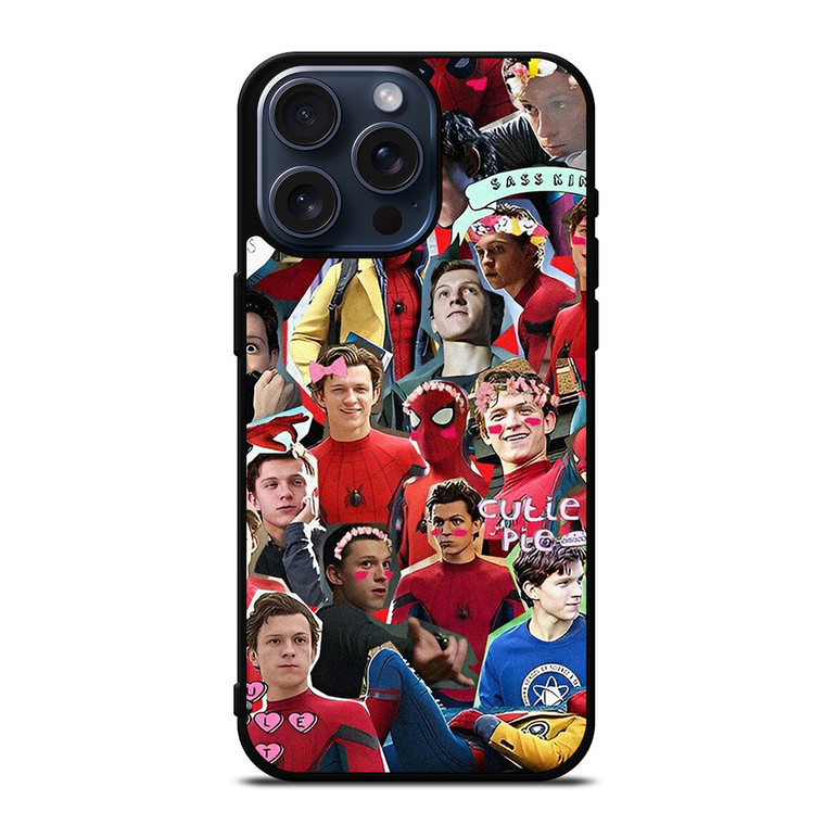 TOM HOLLAND SPIDERMAN COLLAGE iPhone 15 Pro Max Case Cover
