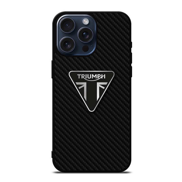 TRIUMPH MOTORCYCLES CARBON FIBER iPhone 15 Pro Max Case Cover